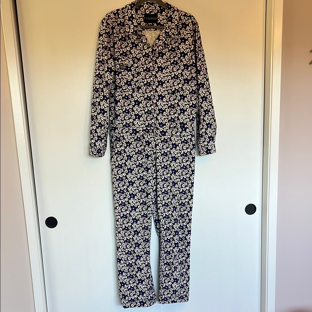 Wildfang The Essential Long Sleeve Coverall flower print
